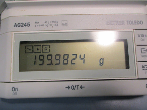 Mettler Toledo AG245 Analytical Lab Scale Digital w/ Power Adapter 210g Max