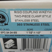 Ruland SPC2424SS Rigid Coupling W Keyway Stainless Steel 1 1/2" Bore