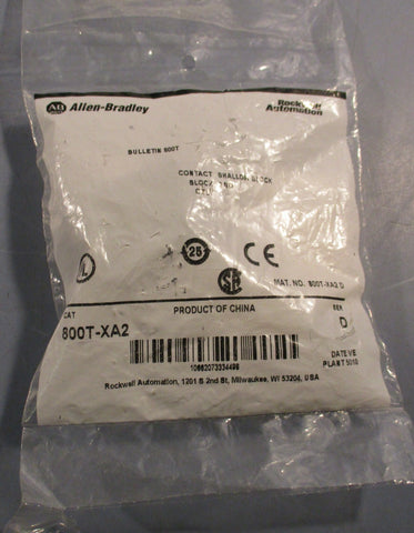 Allen Bradley 800TC-XA2 Ser D Shadow Contact Block 800T Lot of 3