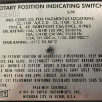 Proximity Controls Dwyer 12AD0 Rotary Position Indicating Switch 125/250V