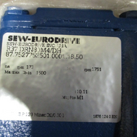 SEWEURODRIVE HELICAL GEARBOX 10.11:1 RATIO 1HP MOTOR 1751RPM R37 DRN80M4/DH