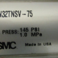 SMC CG5EN32TNSV-75 Pneumatic Cylinder 75mm Stroke 32mm Bore 145psi Max SS