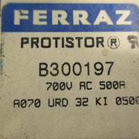 Ferraz Shawmut Mersen Protistor B300197 Fuse 700V AC 500A 51/8" Length
