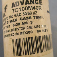 Phillips Advance 7C100M40R Capacitor 10 MFD 400 VAC 50/60 Hz 105°C Lot of 2