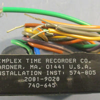 Simplex Time Recorder Co. 0740645 Isolated Loop Circuit Protector 2081-9028