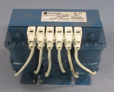 Allen Bradley 1321-3R25-C 3 Phase Reactor 166341 600V Max 50/60Hz 25A 1.8mH