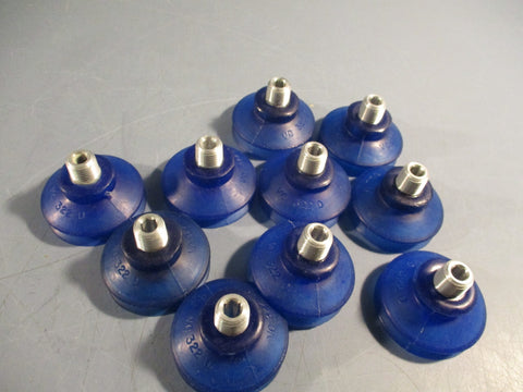 Lot of (10) VICAS VC-322-D Round Vacuum Cups Threaded Mount