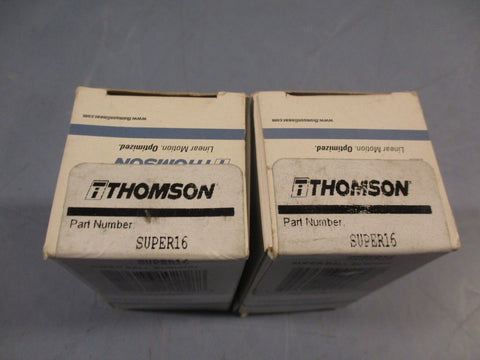 LOT OF (2) THOMPSON SUPER16 LINEAR BEARING BALL BUSHING 1INCH