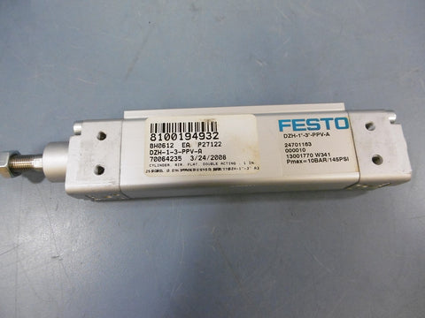 Used Festo DZH13PPVA Pneumatic Air Cylinder 145PSI Double Action