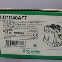SCHNEIDER ELECTRIC TeSys940835 3 Pole Contactor 40A 110V Coil LC1D40AF7