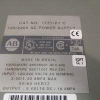 Allen Bradley Power Supply Module 120/220V 1771P7 C