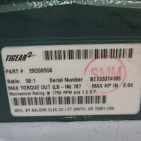 DODGE Tigear-2 20Q50R56 Right Angle Worm Gear Reducer 50:1 ratio 1/2 HP