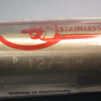 BIMBA 127DP SS DOUBLEACTING PNEUMATIC CYLINDER 7 IN STROKE 11/4 IN BORE