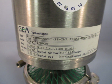 GEA TUCHENHAGEN Shut-Off Valve NE/ECO-OD2 1/2"/OD21/2"-EZ-TM1.P2CAZ-ECD-1N/52/3A