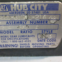 HUB CITY 0220-61201-214 5:1 56C WORM GEAR REDUCER MODEL 214 STYLE A