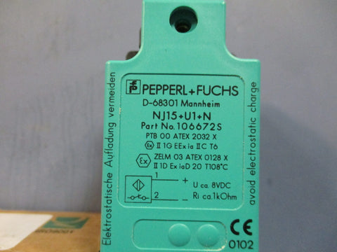 Pepperl+Fuchs 106672S Proximity Switch Sensor NJ15U1+N