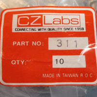 Bag 10 CZ Labs Part: 311 RF Crimp Type Connector for RG-59 & RG-62 20 Ga Pin New