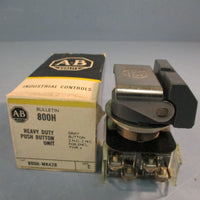 ALLEN BRADLEY 800H-WK42B SER.C HEAVY DUTY PUSHBUTTON (GRAY BUTTON)
