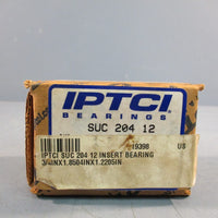 IPTCI SUC20412 Insert Bearing 0.75" ID; 1.8504" OD x 1.2205"