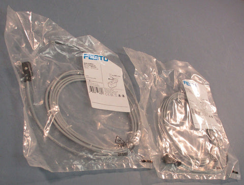 Festo NEBV-Z3WA2L-R-E-2.5-N-LE2-S1 Connection Cable 2.5m Length Lot of 2