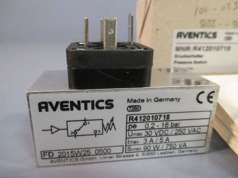 Aventics Pneumatic Pressure Switch, 0.216 bar R412010718