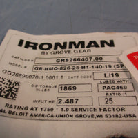 IRONMAN GRHMQ82625H114019 GROVE 25:1 RIGHT ANGLE GEAR REDUCER GR8260566.19