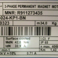 Bosch Rexroth MKD112B024KP1BN Servo Motor R911273435 11/4" Shaft Dia 3ph