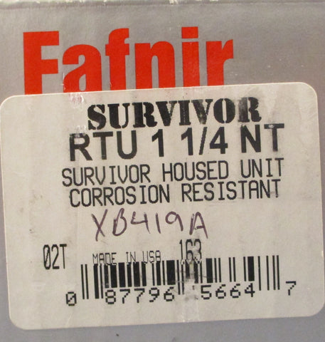 Fafnir Survivor RTU 1 1/4 NT Corrosion Resistant Take Up Bearing 11/4" Bore