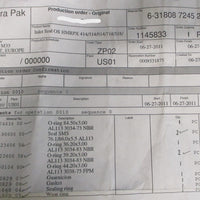 Tetra Pak 631808 7245 2 Seal Set, Inlet Seal OS HMRPX 414/514/614/714/518