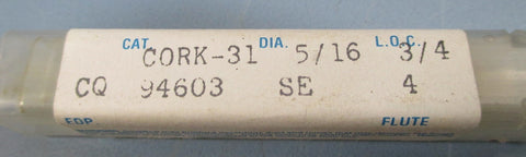 Putnam Ball End Mill Cutter, 5/16" DIA, 3/4" LOC, 3/8"SHK, Cobalt, 4FL, USA