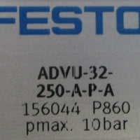 Festo ADVU32250APA Dbl Acting Pneumatic Cylinder 156044 10bar 83/4" Stroke