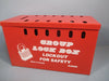 GROUP LOCK BOX PORTABLE METAL RED LOCKBOX GLB02/E