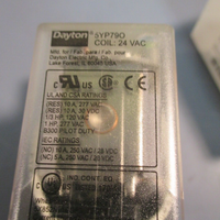 LOT OF (3) DAYTON RELAY DPDT OCTAL 10 A, 24 VAC #5YP790