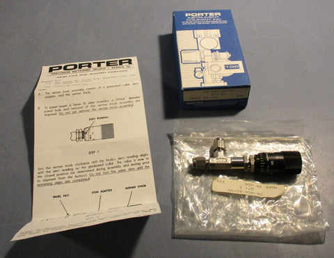 Porter 2A-NSA-SS-VV Stainless Steel Precision Meter Valve Series 10