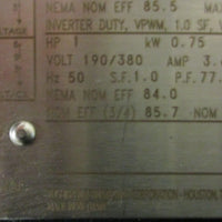 Toshiba 0014SDSR41AP General Purpose Motor 1HP 1760RPM 230/460V 7/8" Shaft Dia