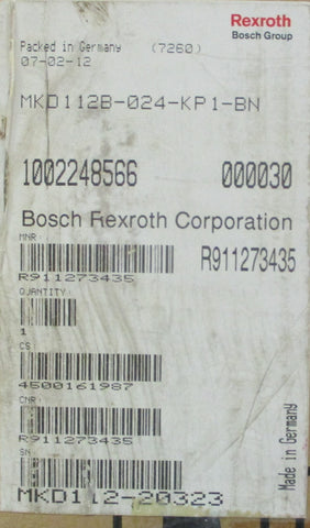 Bosch Rexroth MKD112B024KP1BN Servo Motor R911273435 11/4" Shaft Dia 3ph