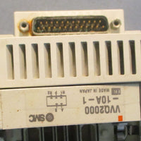 SMC 12Port Station Manifold Base 24 1/4" Ports 4 3/8" Ports (2) VVQ200010A1