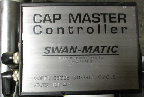 SwanMatic C300 Cap Master Capper Machine C302E Controller Baldor DC Motor