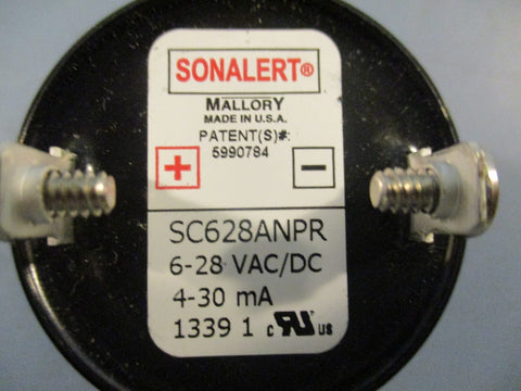 Mallory SC628ANPR Sonalert Transducer Fast Pulse 628 VAC/DC 430 mA