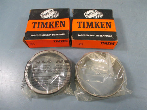 Timken 383 Tapered Roller Bearing Cup Lots of 2 - New