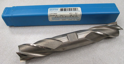 Putnam HighSpeed Double End Mill Cutter, 1", HS, LD=5.432, 4FL, USA