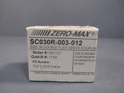 ZEROMAX Size 30 Double Flex Servo Coupling SC030R003012