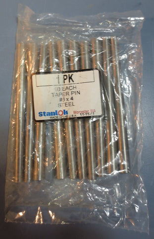 Bag of 10 Stanlok Taper Pins #6x4 6 Taper 4" Long Steel New