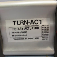 TURN-ACT D350-B4652 Vane Style Pnuematic Rotary Actuator