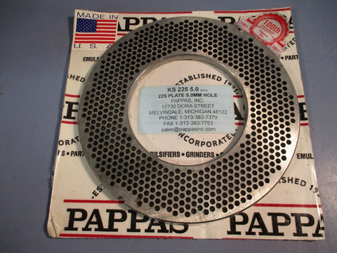 Pappas Inc KS 225 5.0 225 Plate 5.0MM Hole 120 mm Bore ID