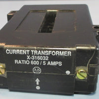 Allen Bradley X316032 Current Transformer Ratio: 600 / 5 Amps