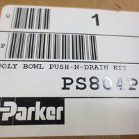 Parker Poly Bowl Push N Drain Kit PS804P
