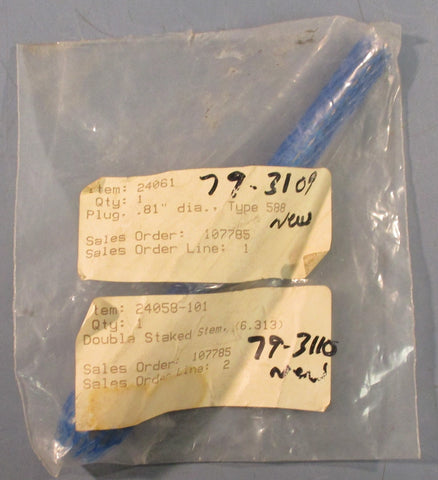 Fisher Controls 24058-101 Plug & Stem Kit 24061 6.3" Stem Length