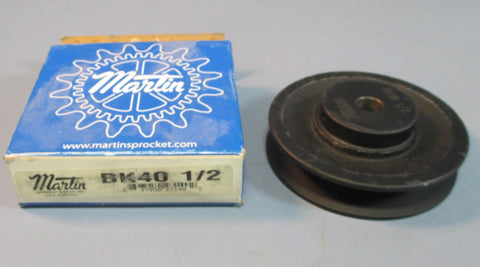 Martin BK40 1/2 Single Groove VBelt Pulley 1/2" Bore 3.953" OD NIB