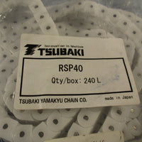 TSUBAKI Flat Top Infeed Conveyor Chain Polyacetal RSP40 240L